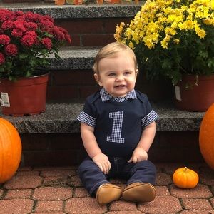 Baby Boy 1st bday collared shirt